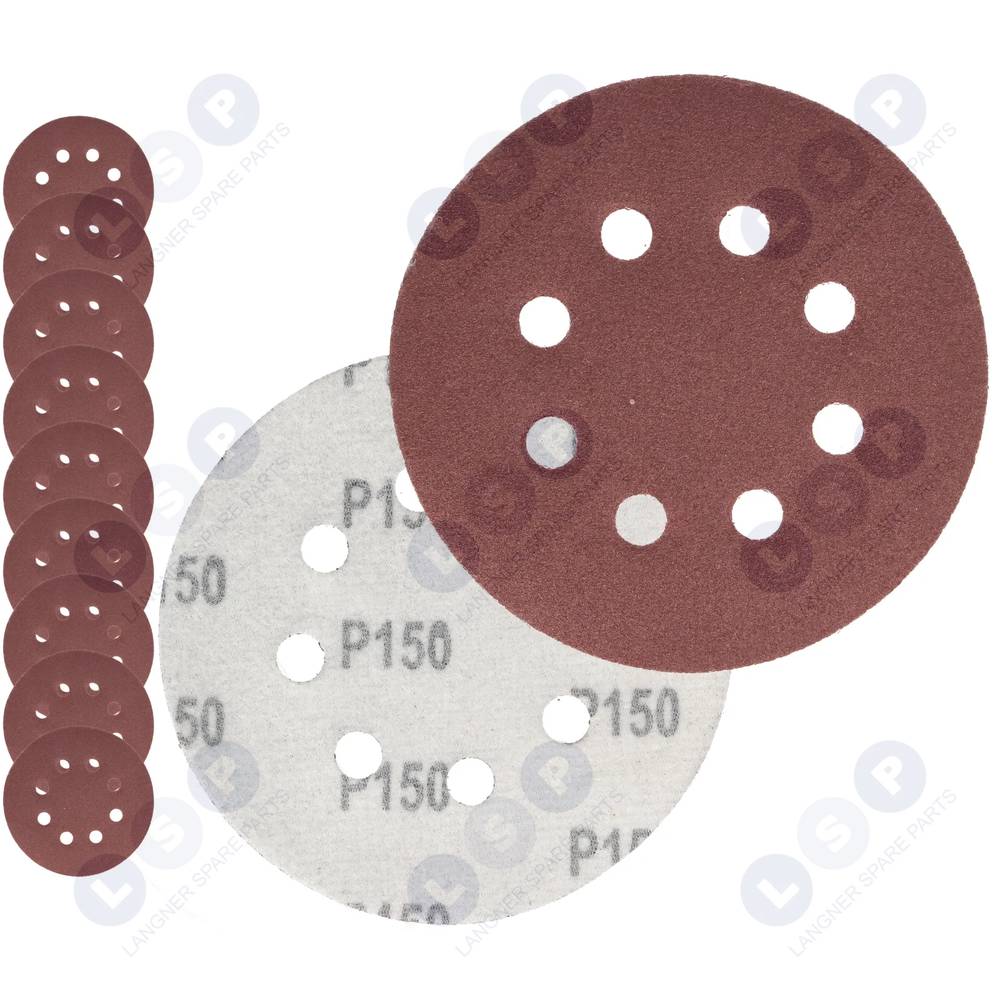 Brúsny papier na suchý zips do vibračnej brúsky 125 MM P150 10 ks